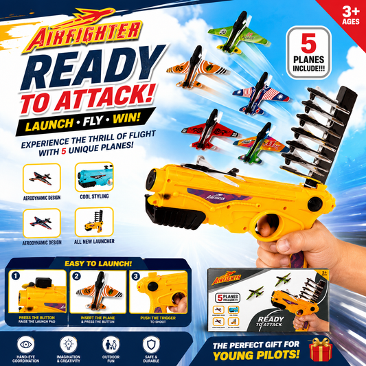 Airplane Gun Launcher with 5 planes