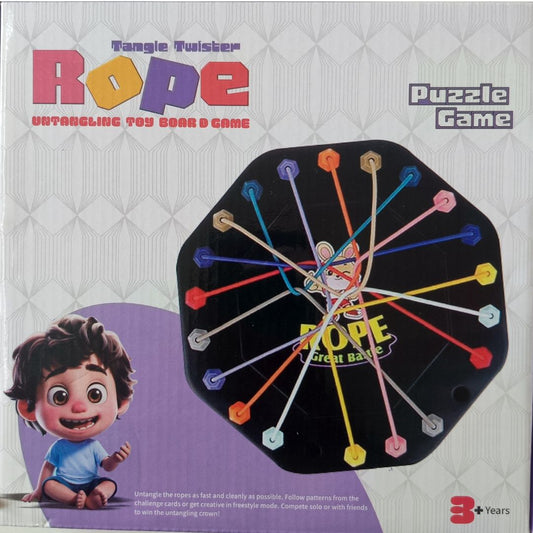 Rope Twister Puzzle Game (Untangling Brain Challenge Toy)