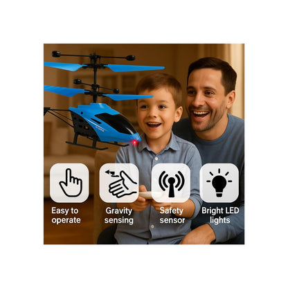Remote Control Helicopter with Hand Sensor - Blue