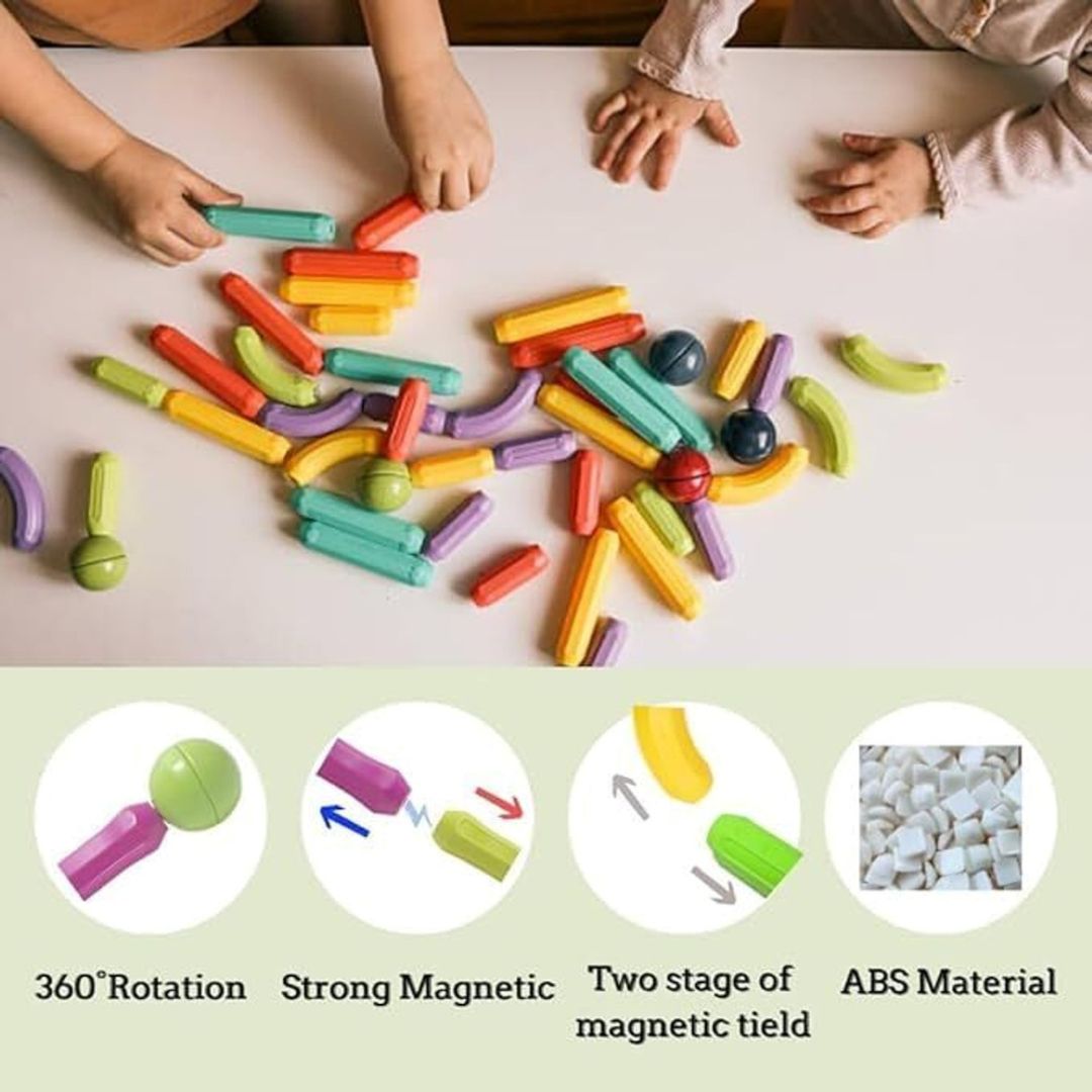 Magnetic Bar Blocks for Kids (25 Pcs Set)