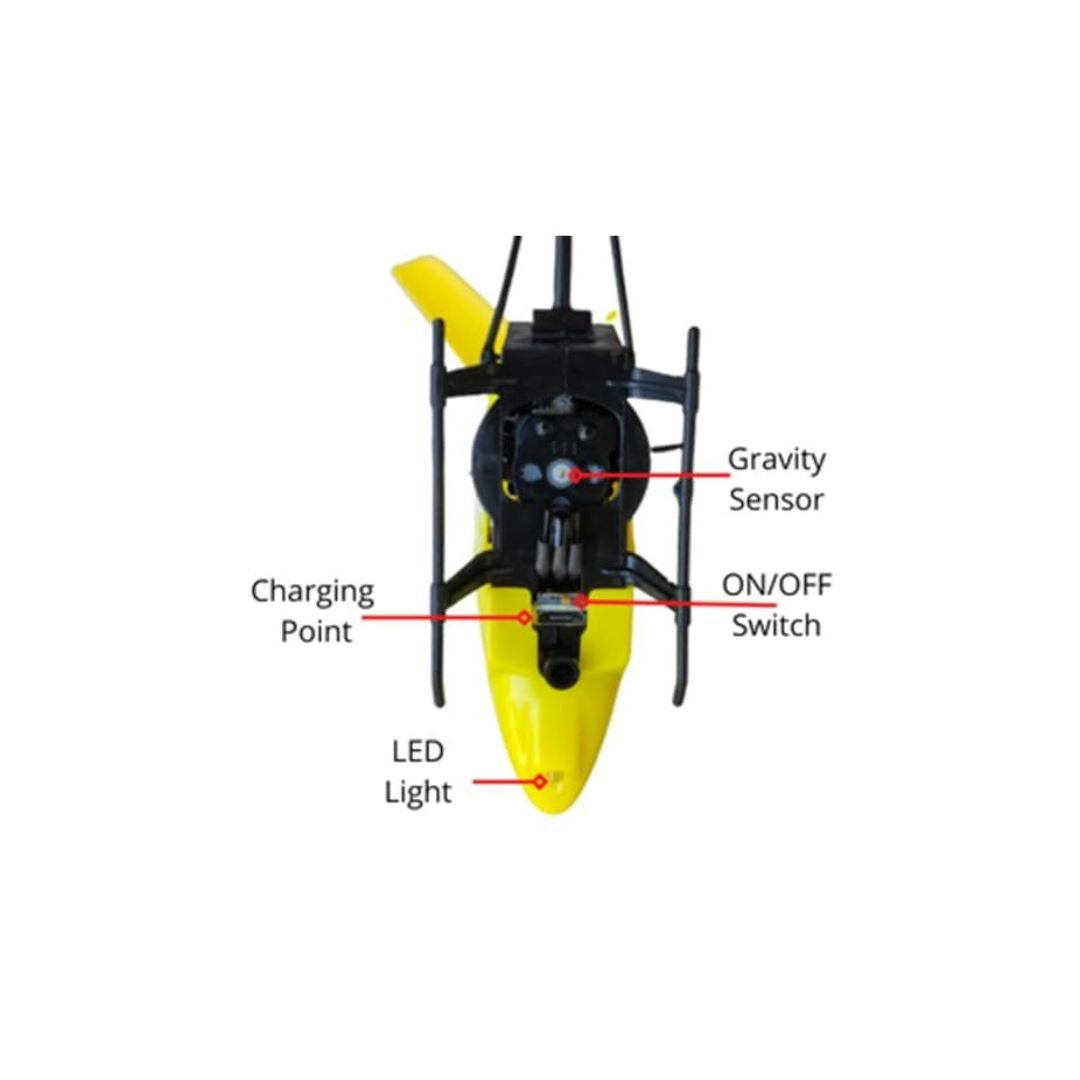 Remote Control Helicopter with Hand Sensor - Yellow