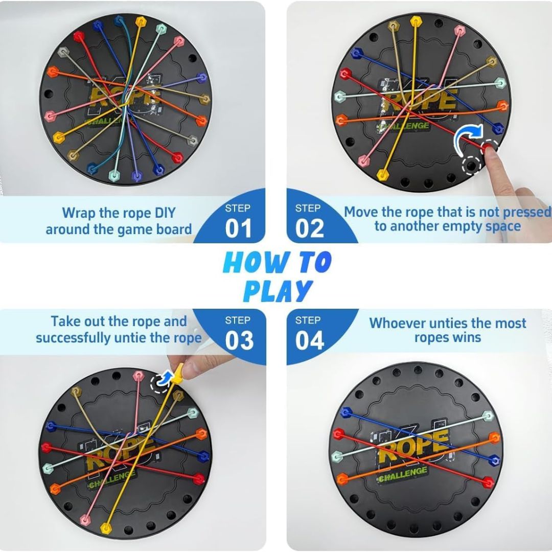 Rope Twister Puzzle Game (Untangling Brain Challenge Toy)