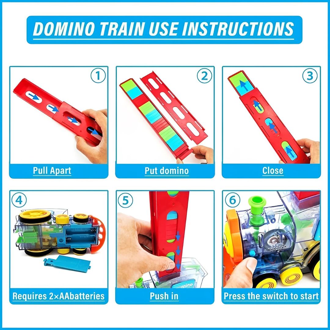 Domino Funny Electric Train Toy Set (40 Pieces)