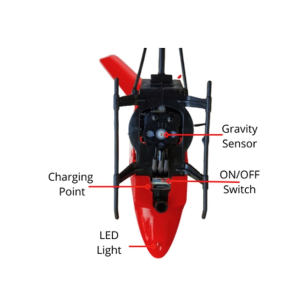 Remote Control Helicopter with Hand Sensor - Red