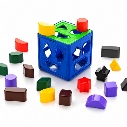 Shape Sorter Cube with Colorful Blocks