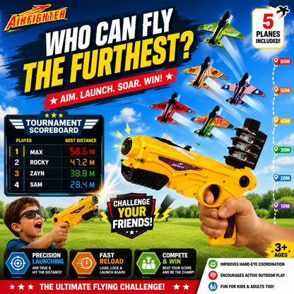 Airplane Gun Launcher with 5 planes