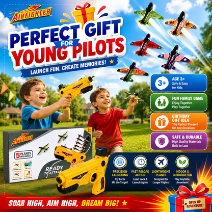 Airplane Gun Launcher with 5 planes