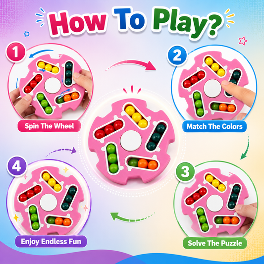 Fidget Spinner & Color Matching Puzzle Toy