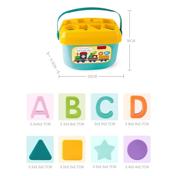 Baby's First Block Toy with 16 blocks