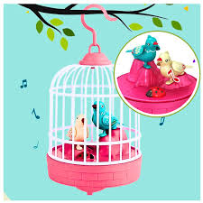 Talking Bird Toy with Voice Control - Rechargeable USB C Pin Cable  - Pink