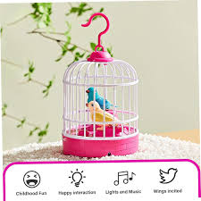 Talking Bird Toy with Voice Control - Rechargeable USB C Pin Cable  - Pink