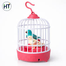 Talking Bird Toy with Voice Control - Rechargeable USB C Pin Cable  - Pink