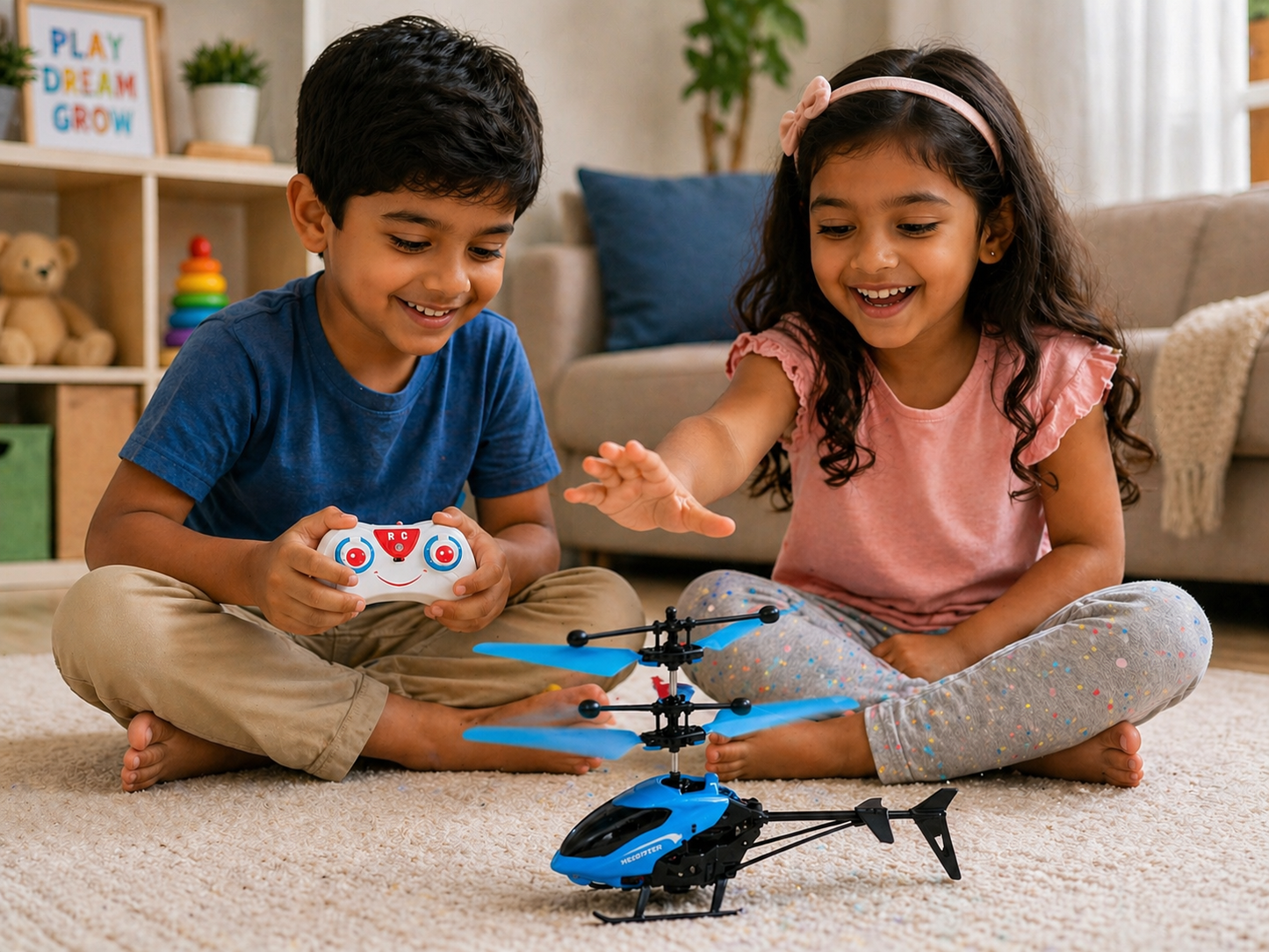 Remote Control Helicopter with Hand Sensor - Blue