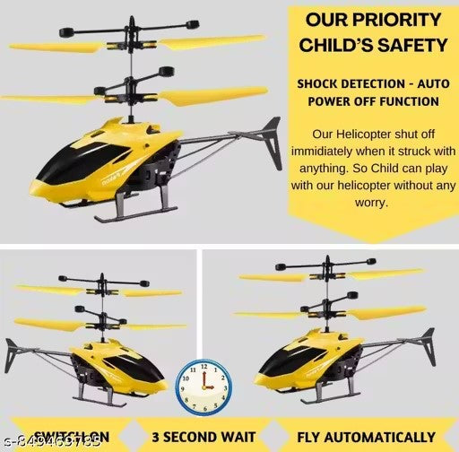 Remote Control Helicopter with Hand Sensor - Yellow