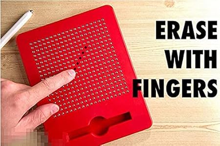 Magnetic Pad with Pen - Creative & Learning Toy for Kids - Red