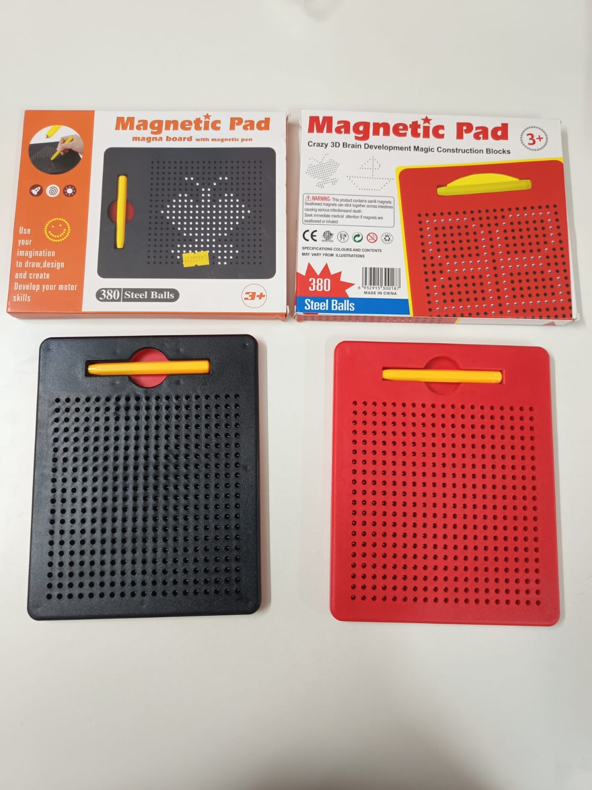 Magnetic Pad with Pen - Creative & Learning Toy for Kids - Red