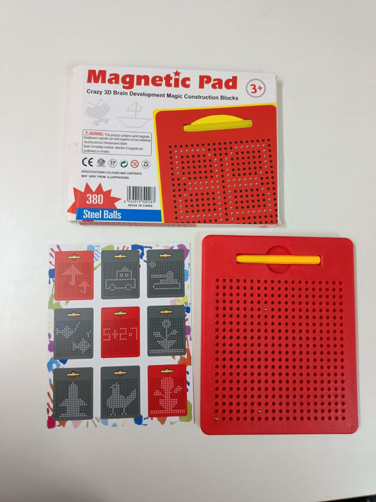 Magnetic Pad with Pen - Creative & Learning Toy for Kids - Red