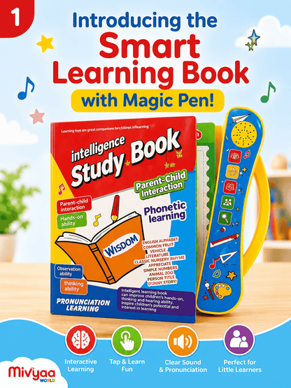 Interactive Intellectual Learning Study Book for Kids | Phonetic Sound & Writing Practice Toy