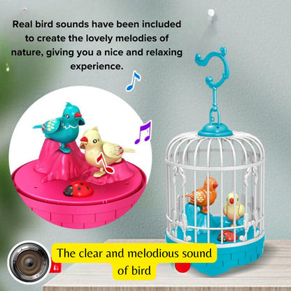 Talking Bird Toy with Voice Control - Rechargeable USB C Pin Cable - Blue