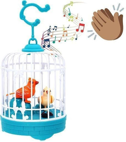 Talking Bird Toy with Voice Control - Rechargeable USB C Pin Cable - Blue